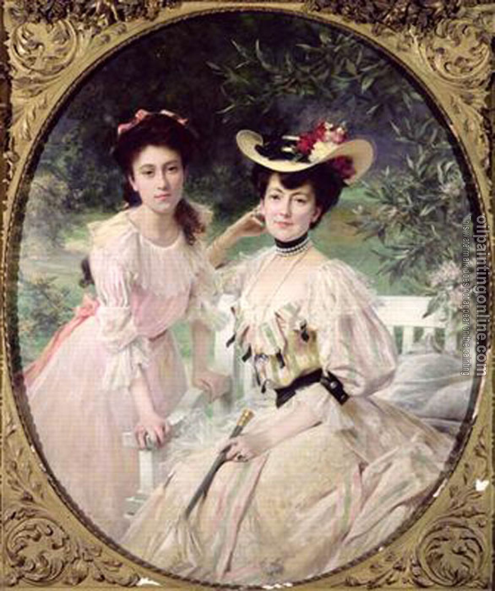 Theobald Chartran - Madame Collas et sa fille
